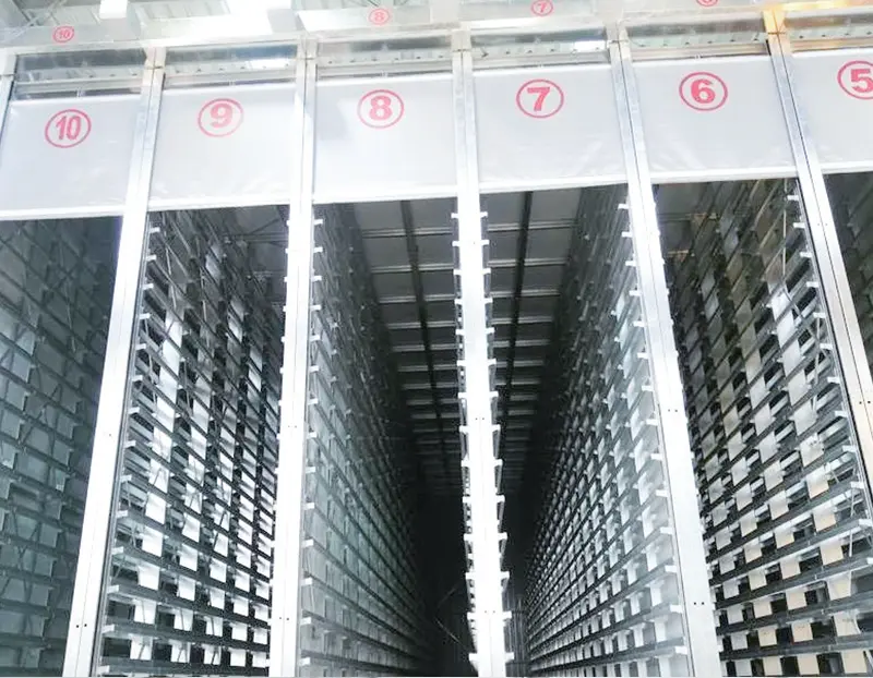 Blokken bakstenen machines uitharden